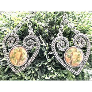 Heart Shape BIRD EARRING